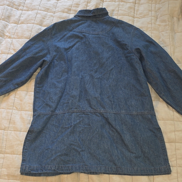 VTG Willowbend Denim Chore Field Coat Utility Jacket Womens L barn‎ jacket farm - Picture 3 of 9